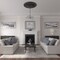 Ekena Millwork Galveston Ceiling Medallion (Fits Canopies up to 5 7/8"), 51"OD x 3 5/8"ID x 3 3/8"P, Jet Black CM51GLBLF - alternate 3